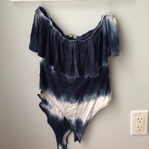 Tie Dye Tube Top Bodysuit